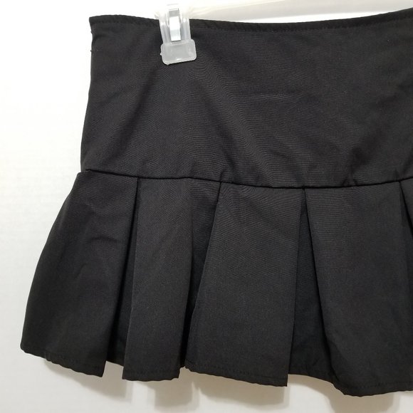 SHEIN skort Large pleated mini schoolgirl lolita goth punk academia - Picture 3 of 10